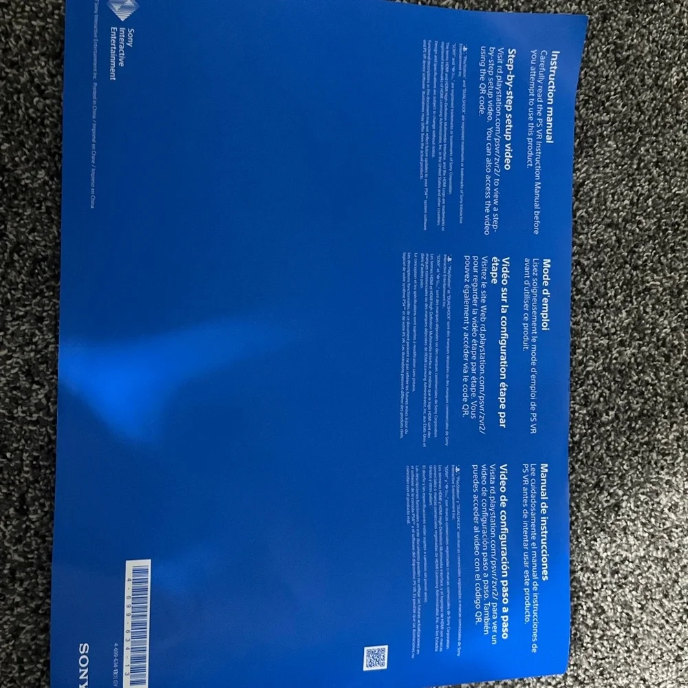 Sony VR Headset Black and White